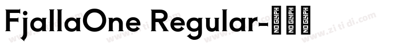 FjallaOne Regular字体转换